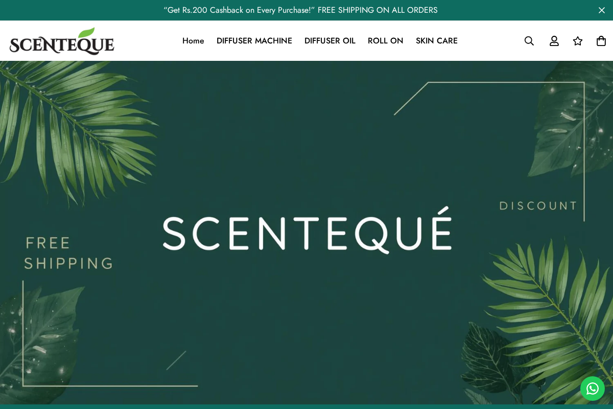 SCENTEQUE homepage screenshot