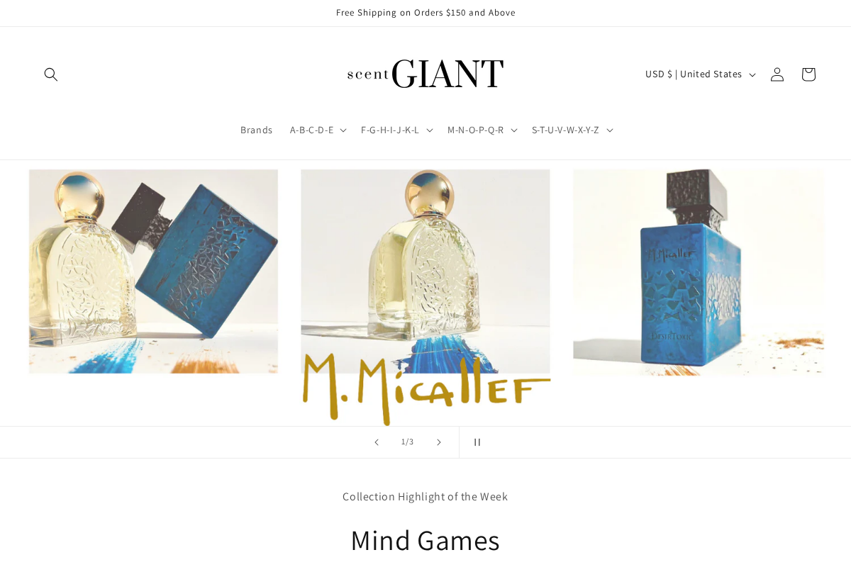 ScentGiant homepage screenshot