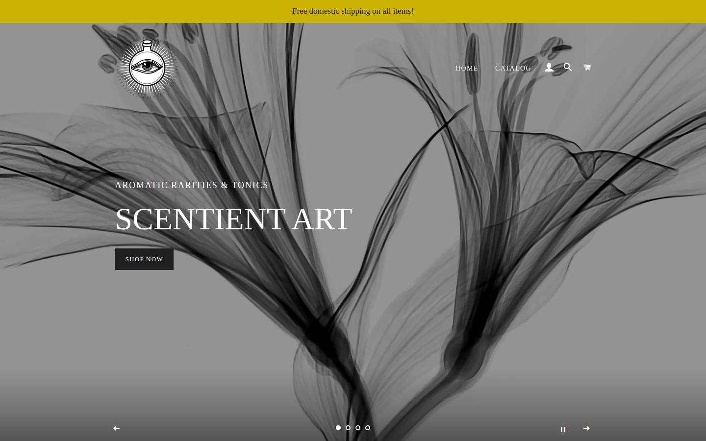 scentient.art homepage screenshot