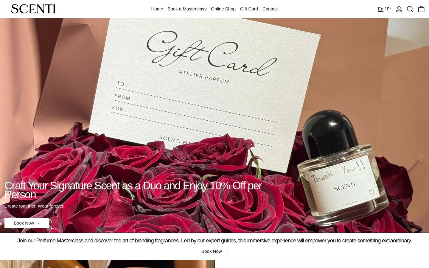 scentimarrakech.com homepage screenshot