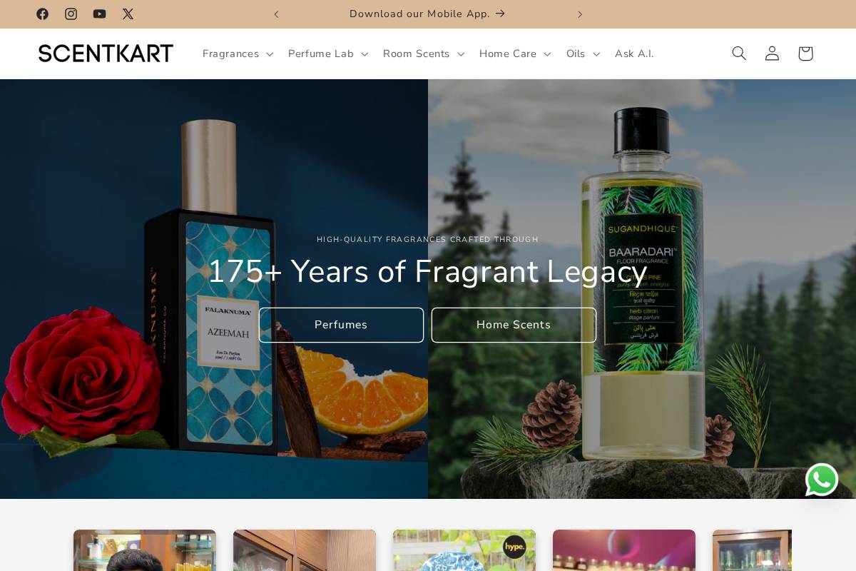 scentkart.com homepage screenshot