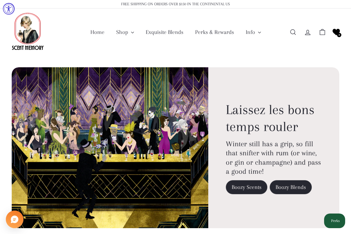 Scent Memory Fragrance Oil homepage screenshot