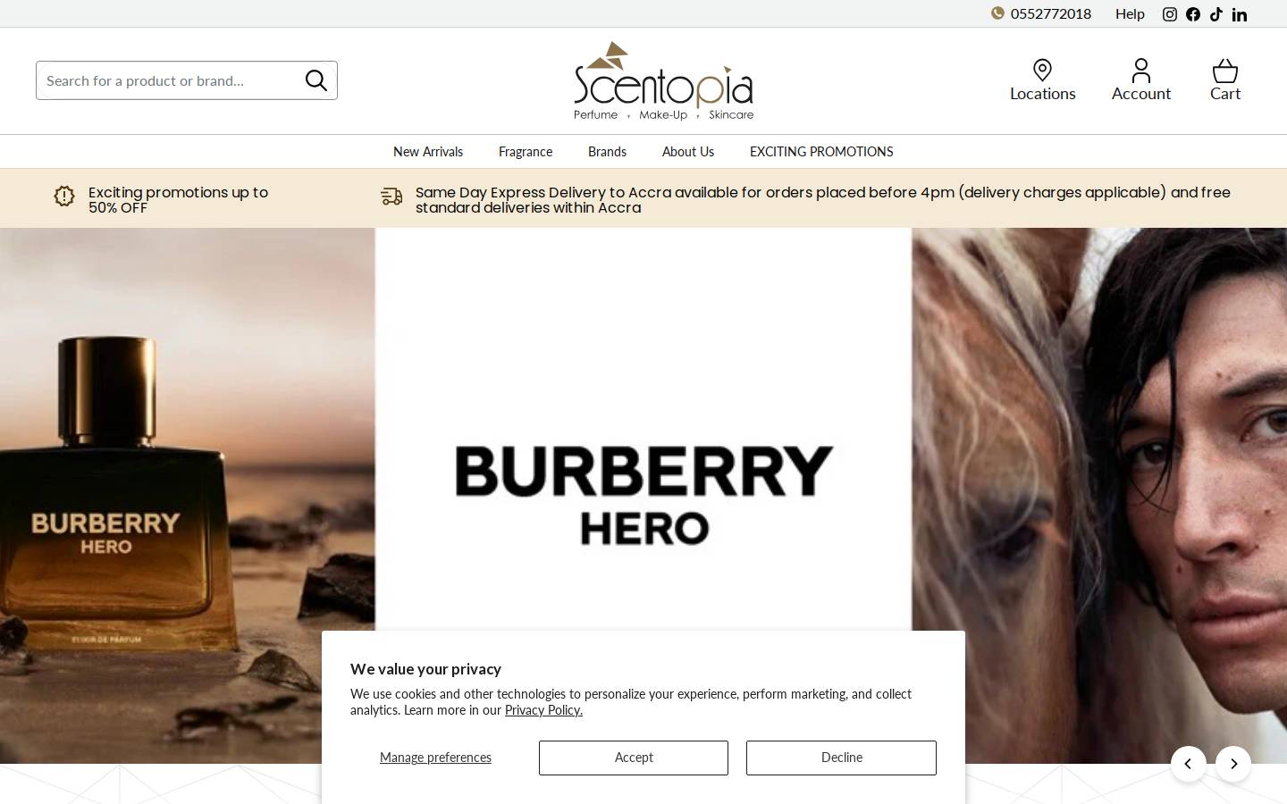 scentopia.com homepage screenshot