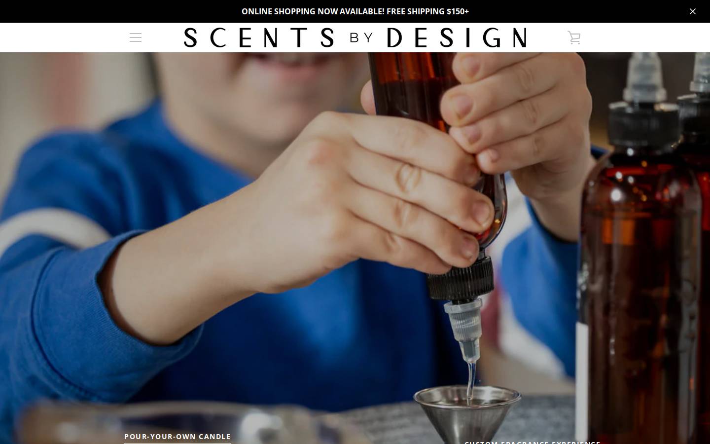 scentsbydesign.com homepage screenshot