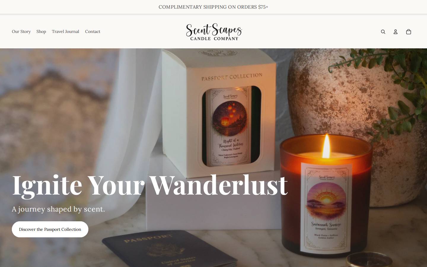 scentscapescandles.com homepage screenshot