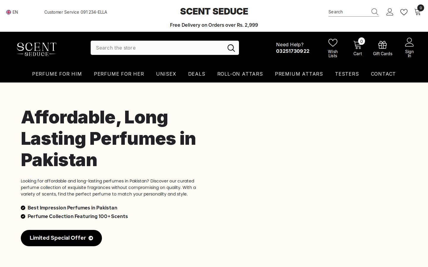 scentseduce.com homepage screenshot