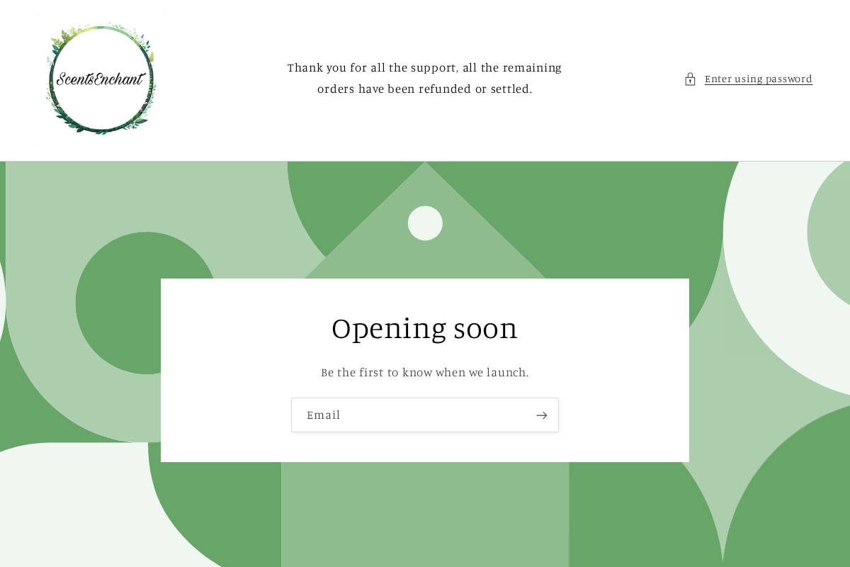 scentsenchant.com homepage screenshot