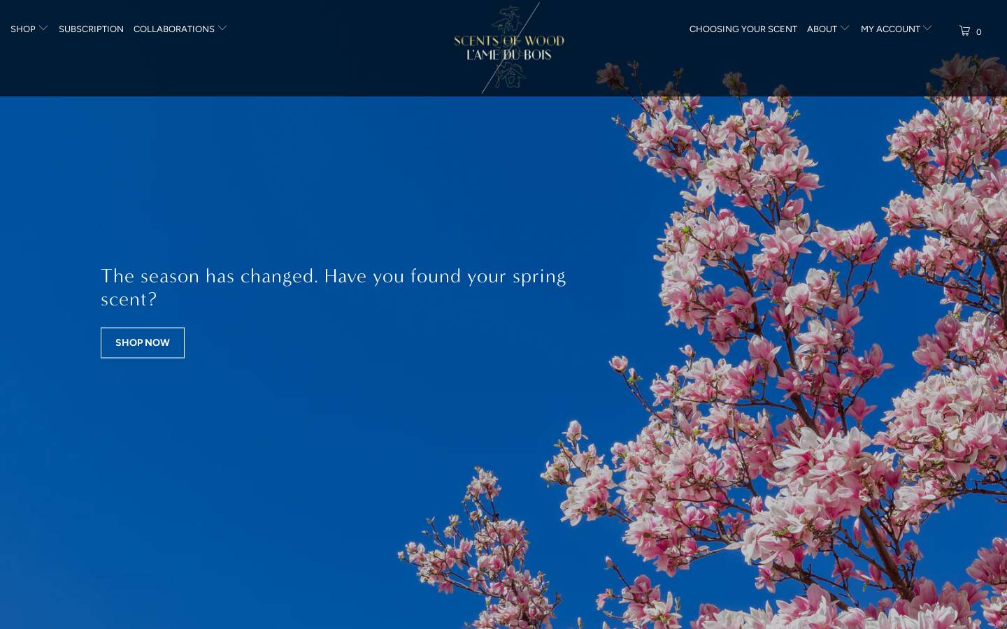 scentsofwood.com homepage screenshot