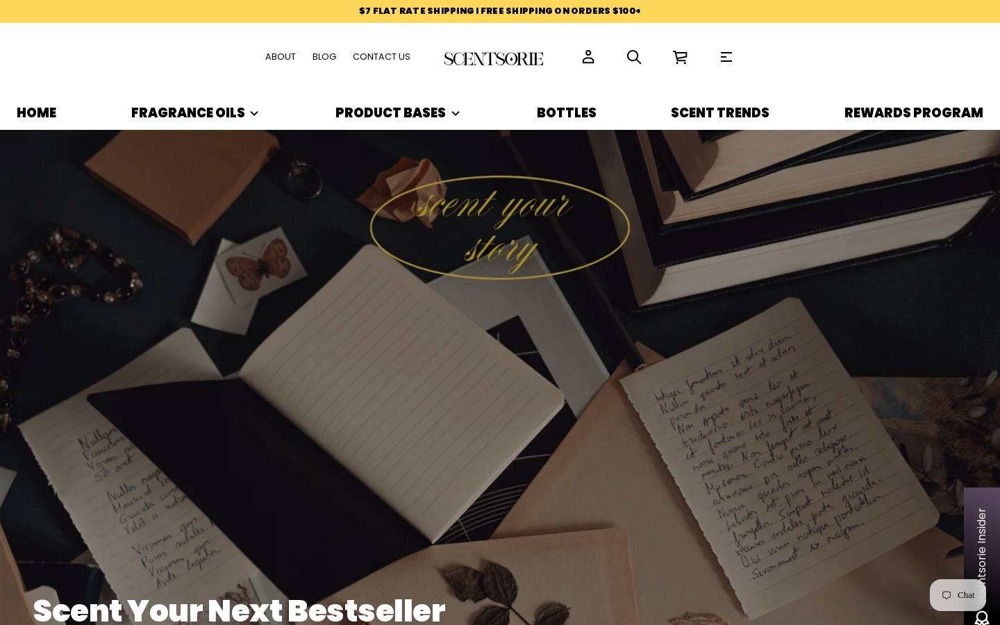 Scentsorie homepage screenshot
