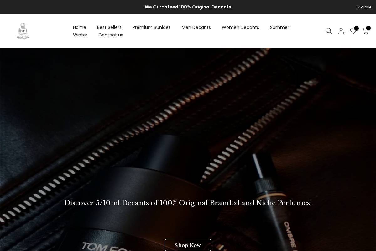 scenttrail.shop homepage screenshot