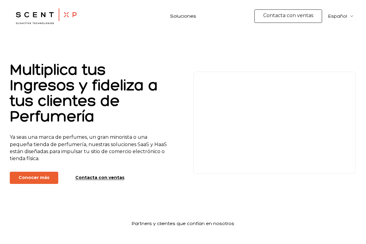 ScentXP homepage screenshot