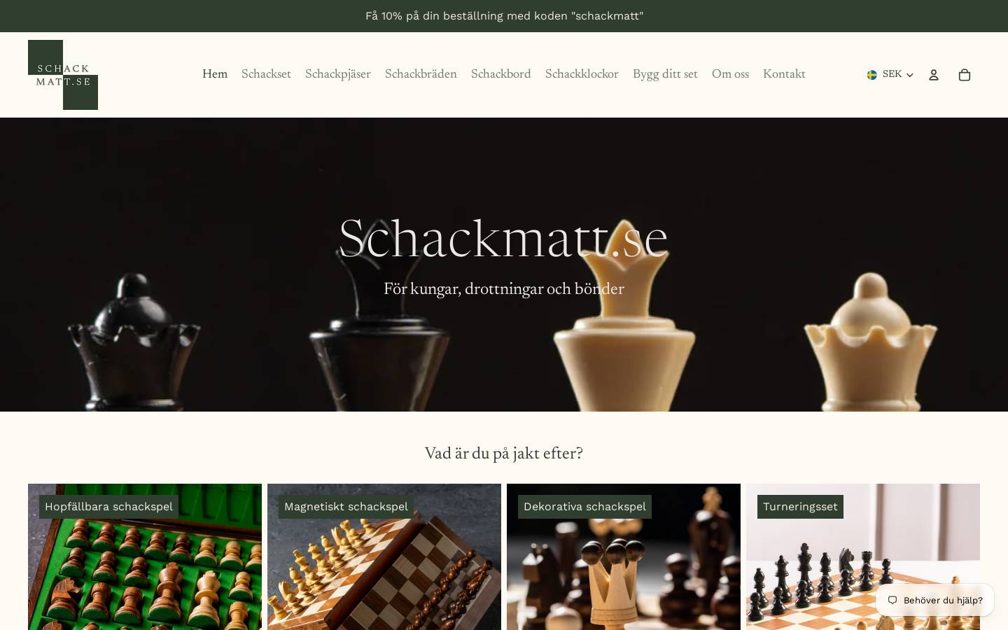 Schackmatt homepage screenshot