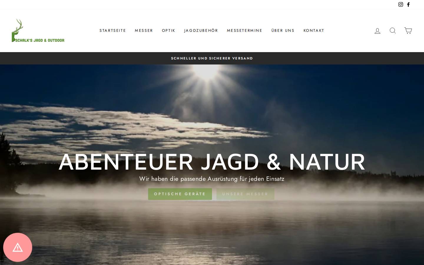 schalks-jagd.de homepage screenshot