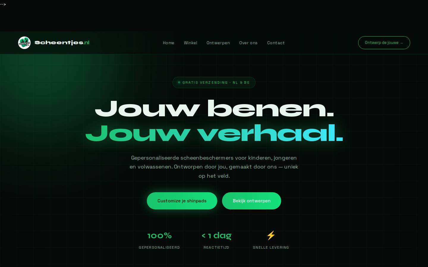 scheentjes.nl homepage screenshot