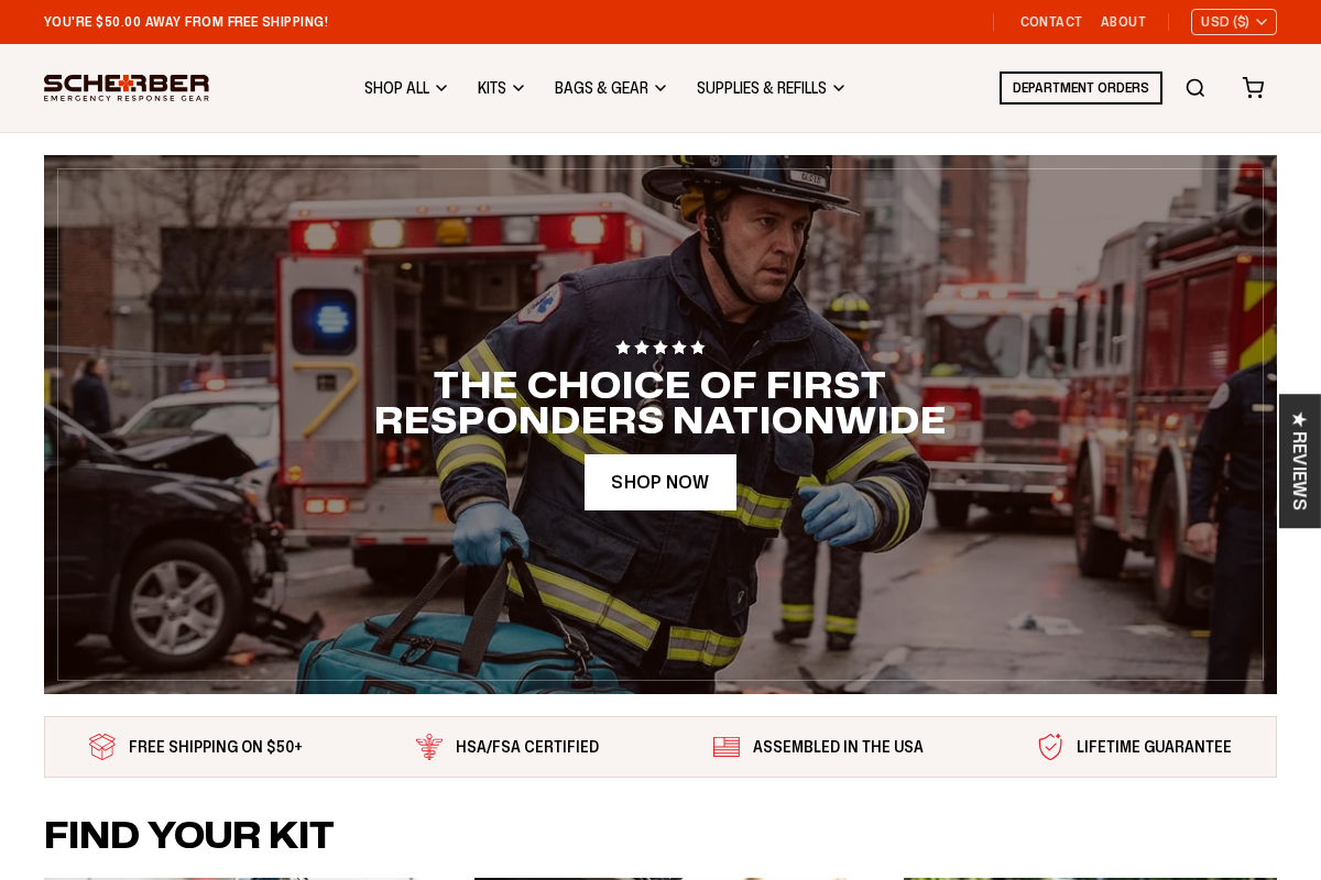 Scherber homepage screenshot