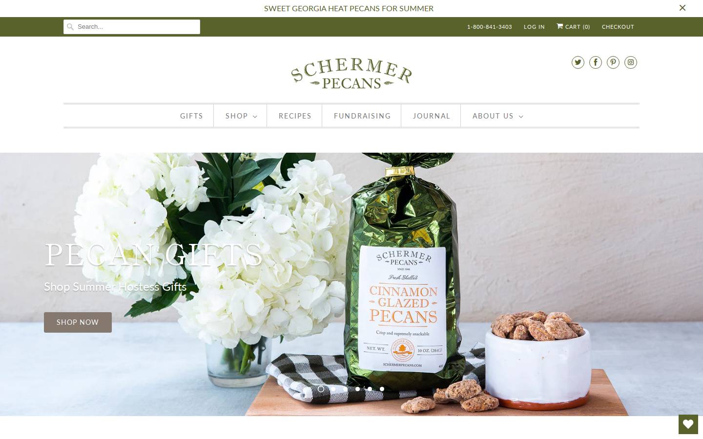 schermerpecans.com homepage screenshot