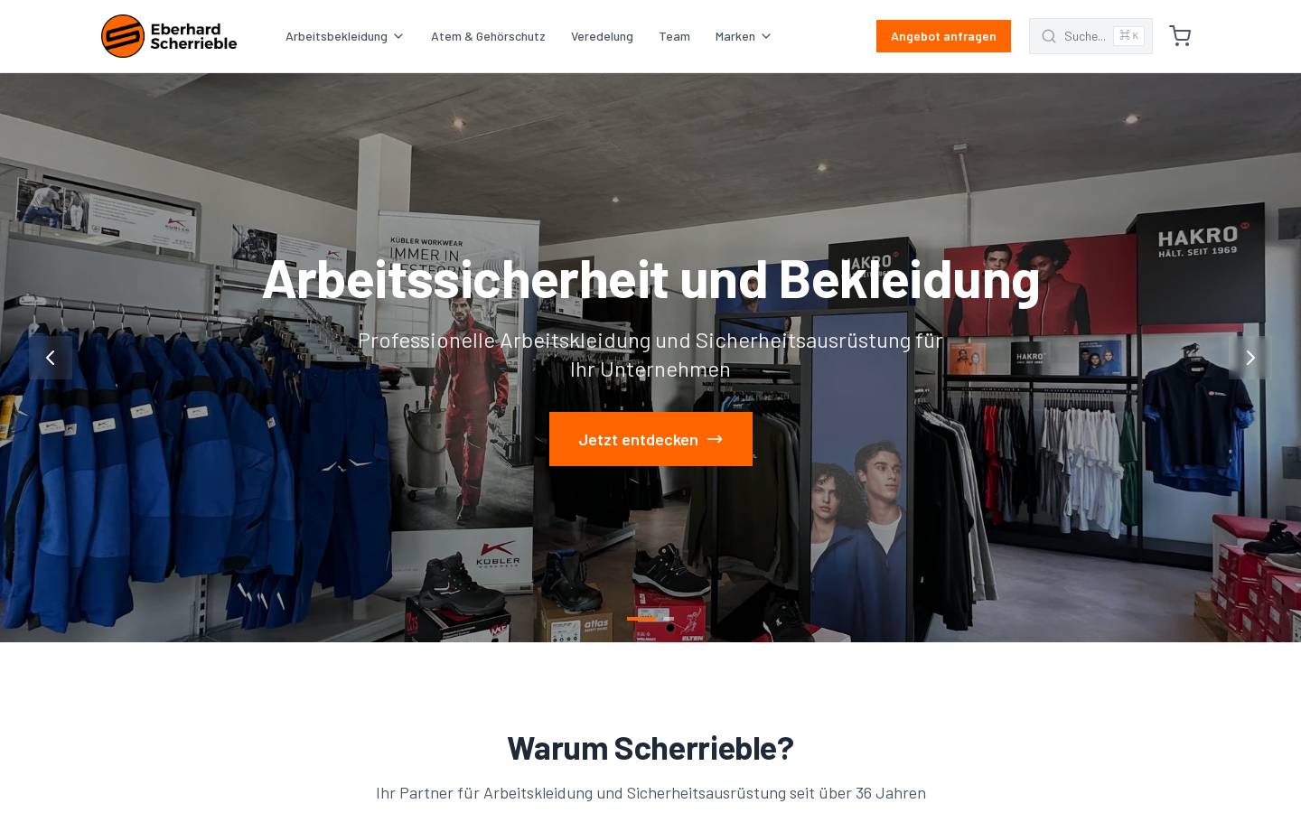 scherrieble-arbeitsschutz.de homepage screenshot