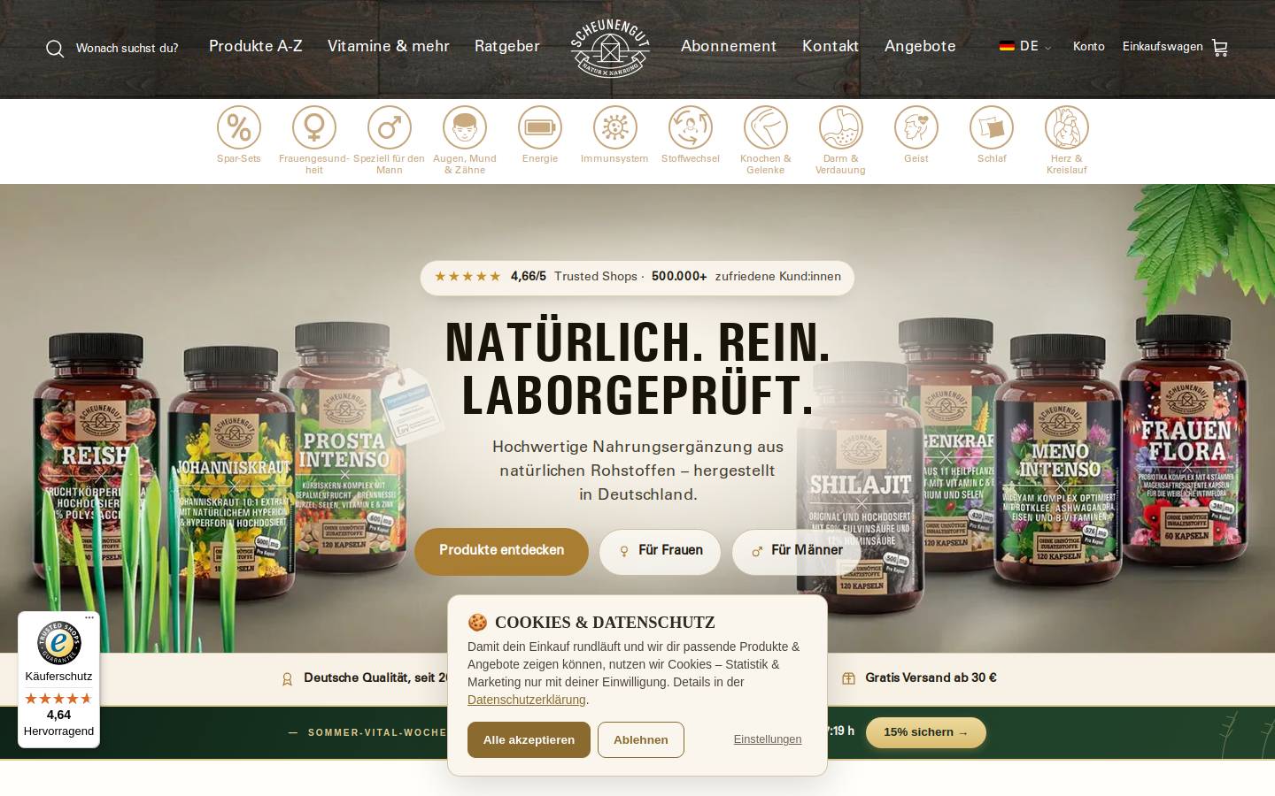 Scheunengut homepage screenshot