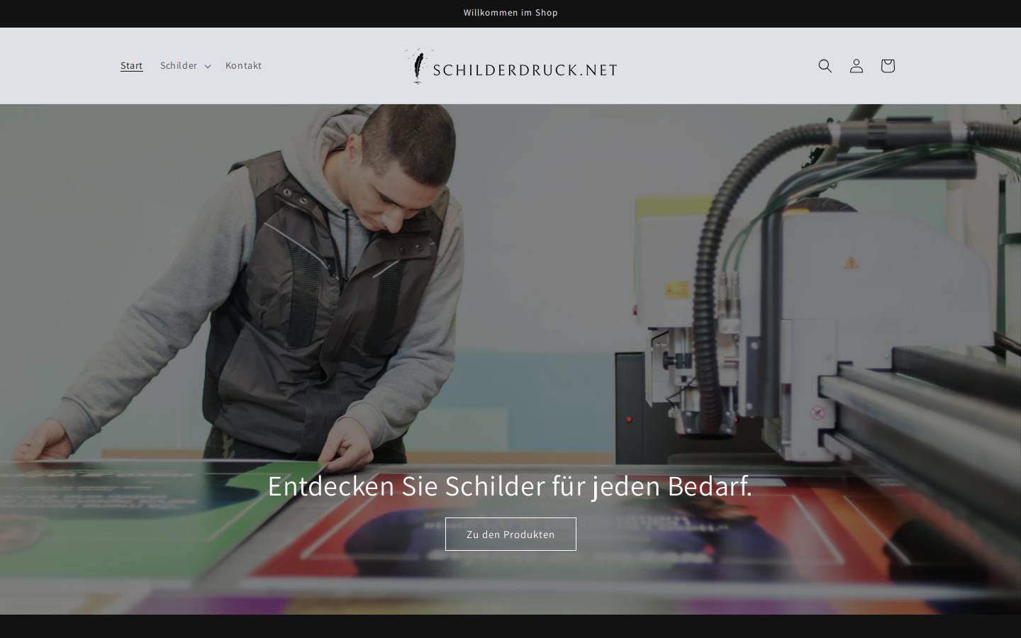 schilderdruck.net homepage screenshot