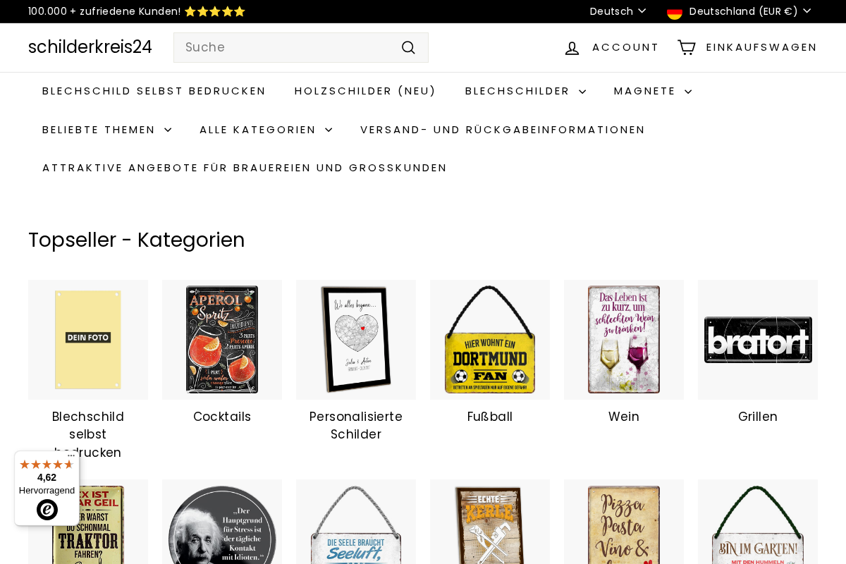 Schilderkreis24 homepage screenshot