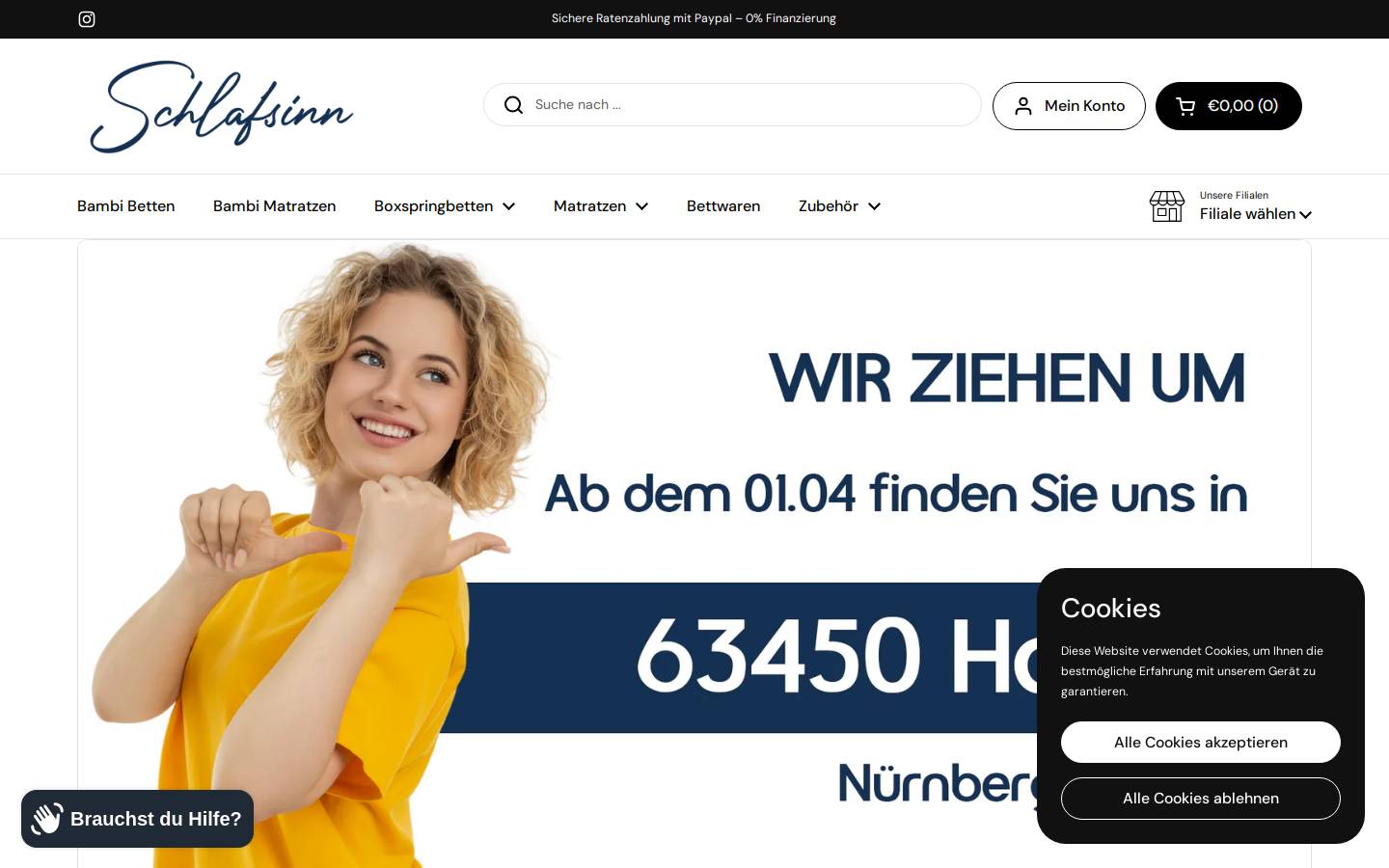 schlafsinn.de homepage screenshot