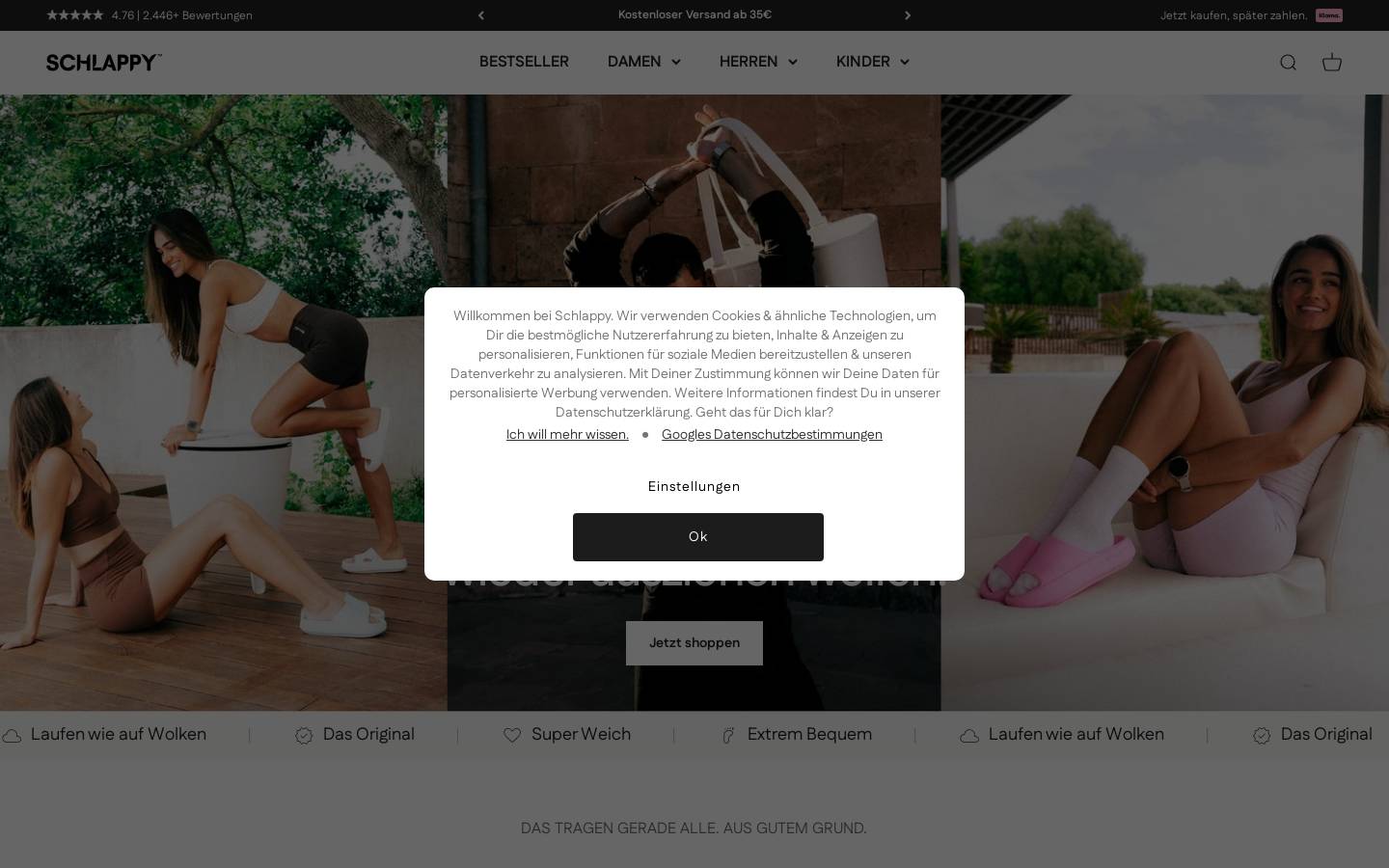 Schlappy  homepage screenshot