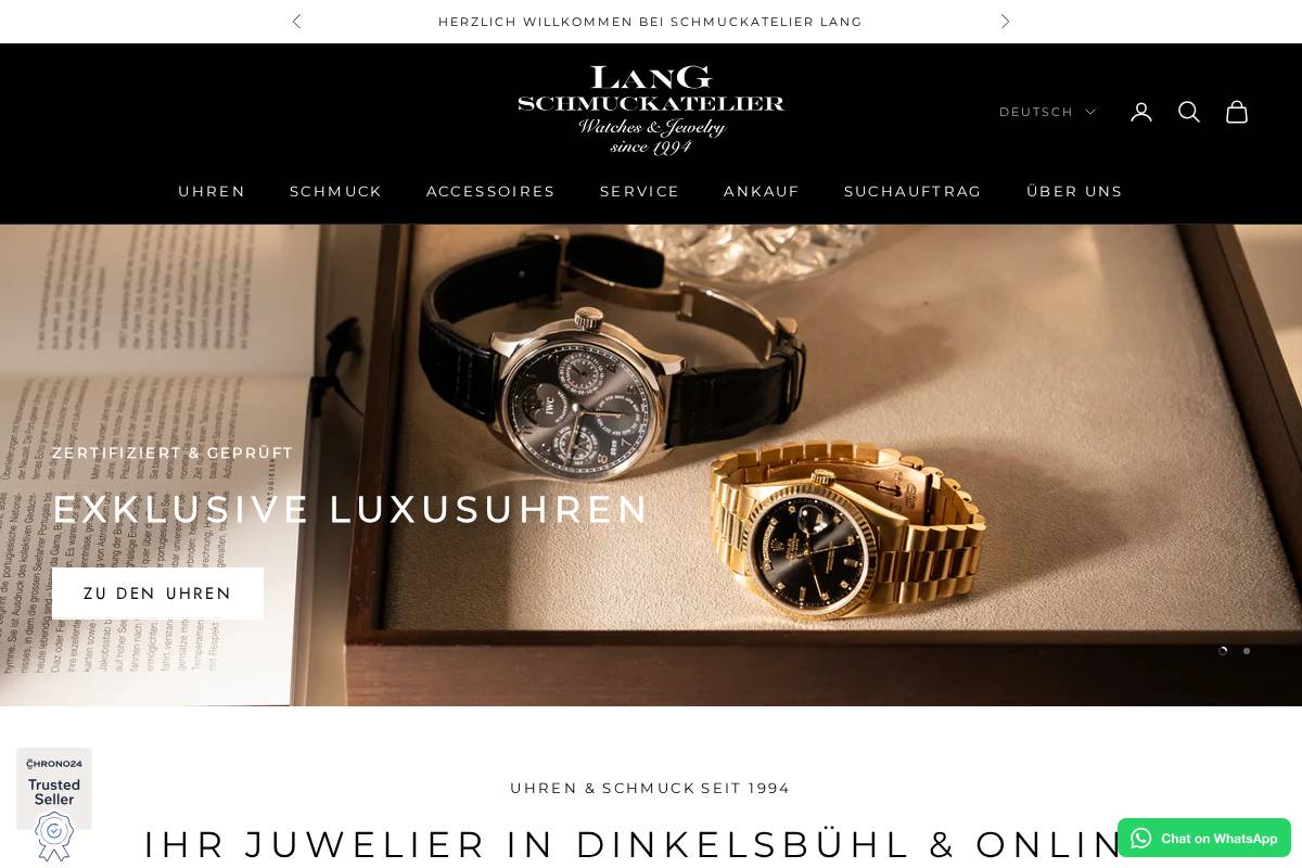 schmuckatelier-lang.de homepage screenshot