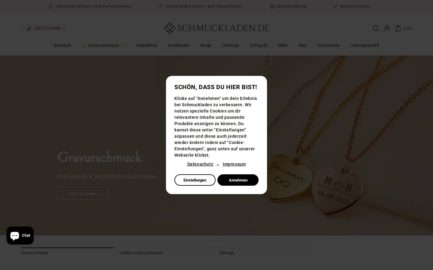 Schmuckladen.de homepage screenshot