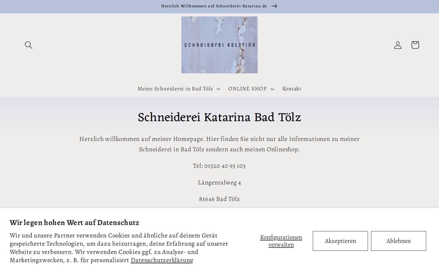 schneiderei-katarina.de homepage screenshot