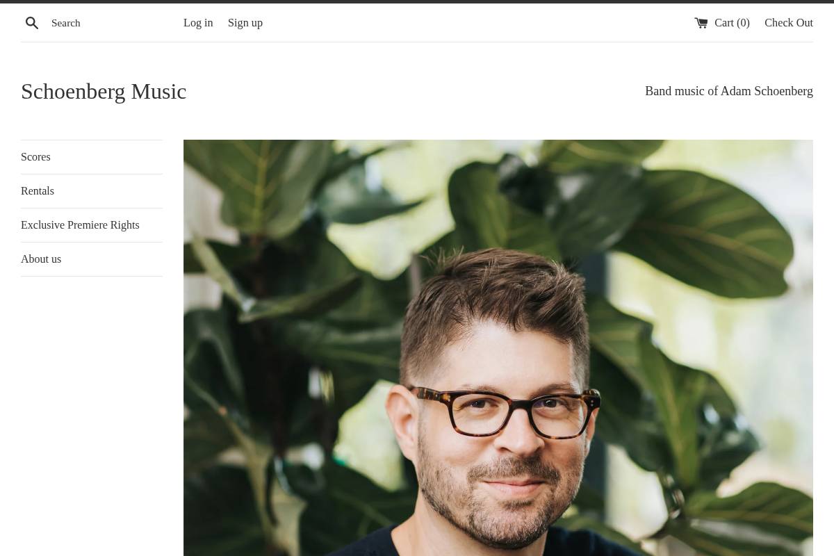 schoenbergmusic.net homepage screenshot