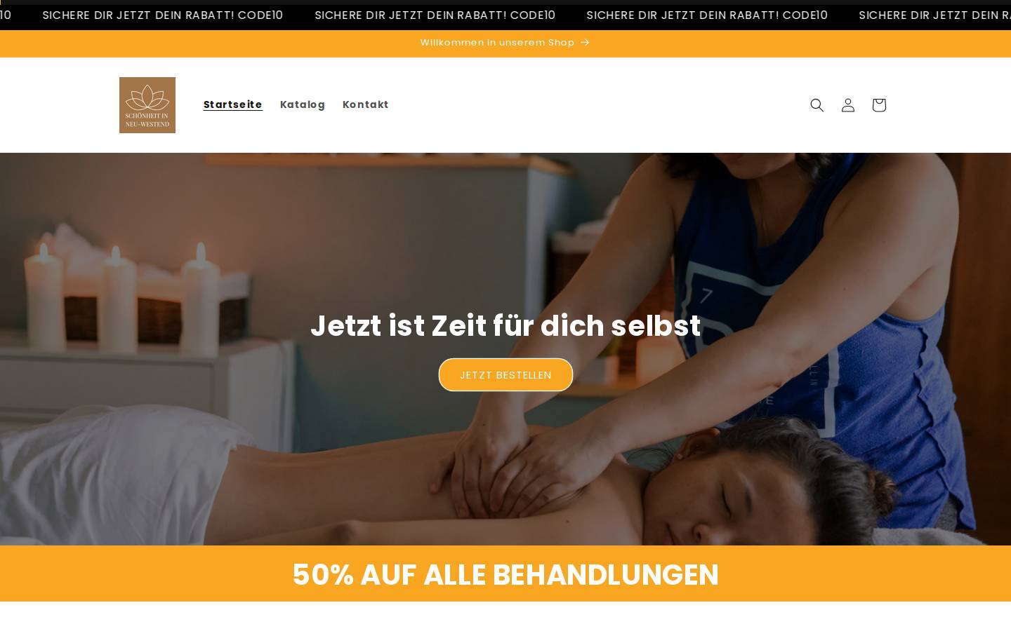 schoenheitwestend.com homepage screenshot