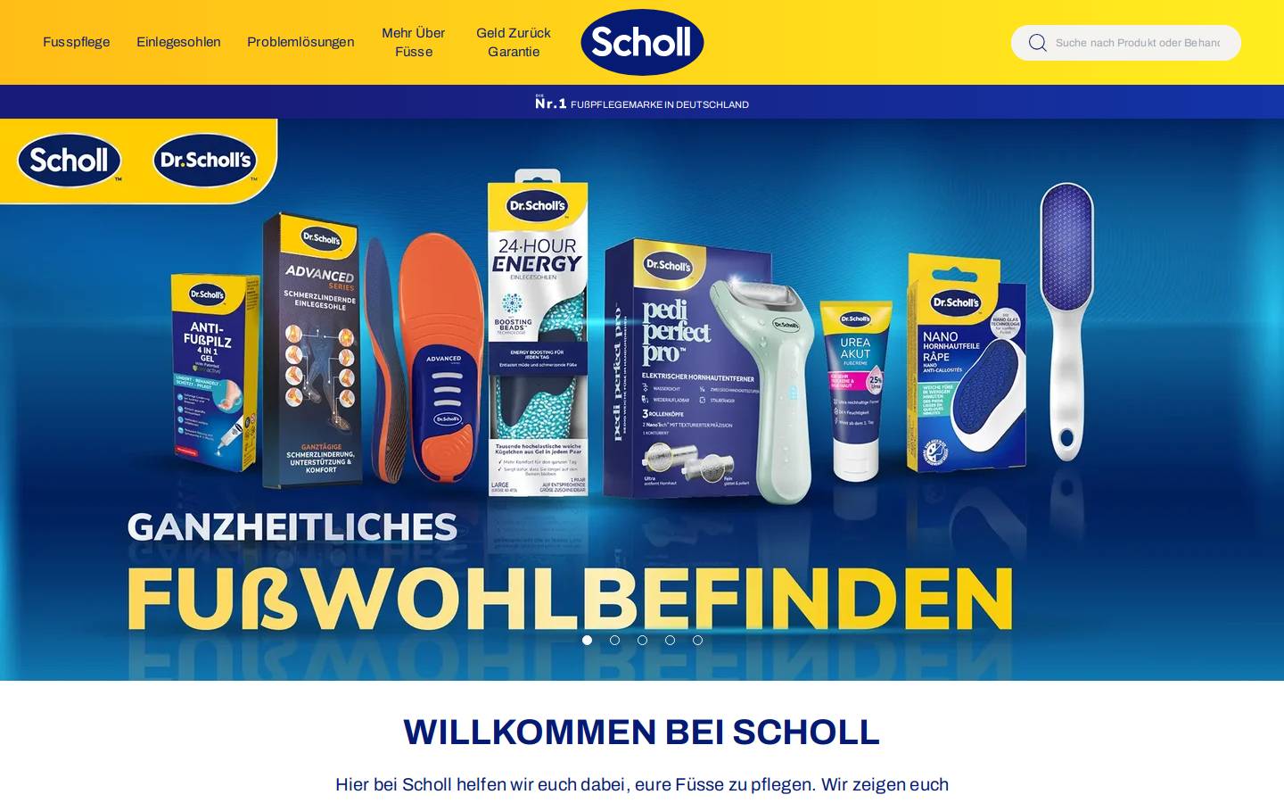 scholl-fusspflege.de homepage screenshot