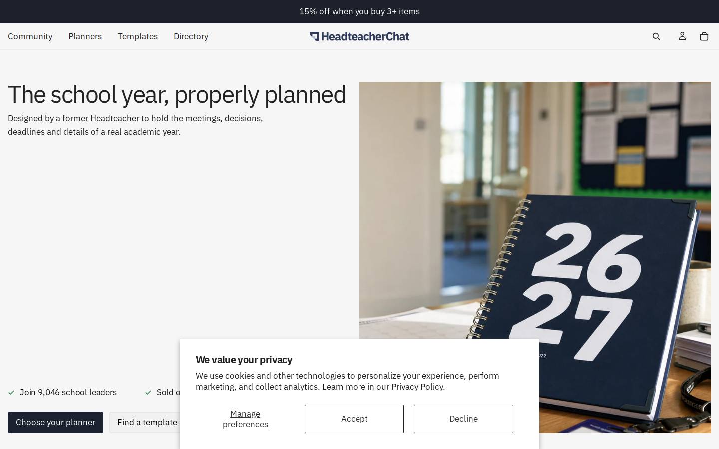 schoolleaders.shop homepage screenshot