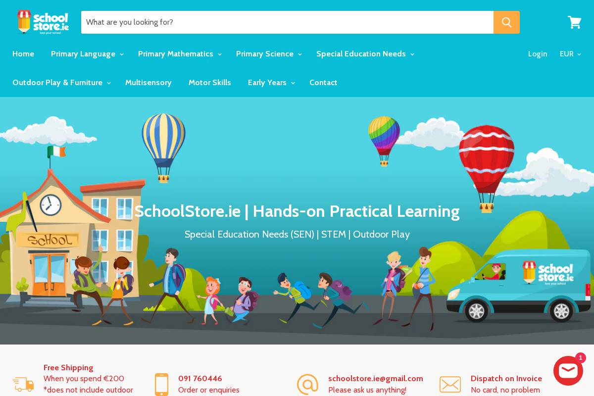 SchoolStore homepage screenshot