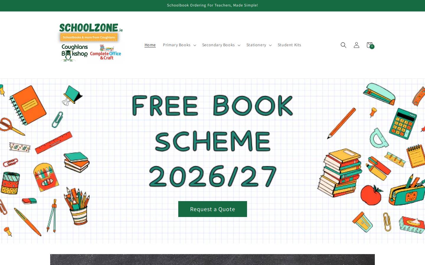 Schoolzone.com homepage screenshot