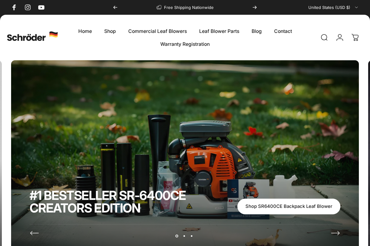 SCHRÖDER USA homepage screenshot