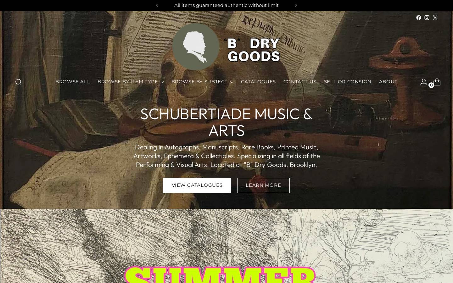 schubertiademusic.com homepage screenshot