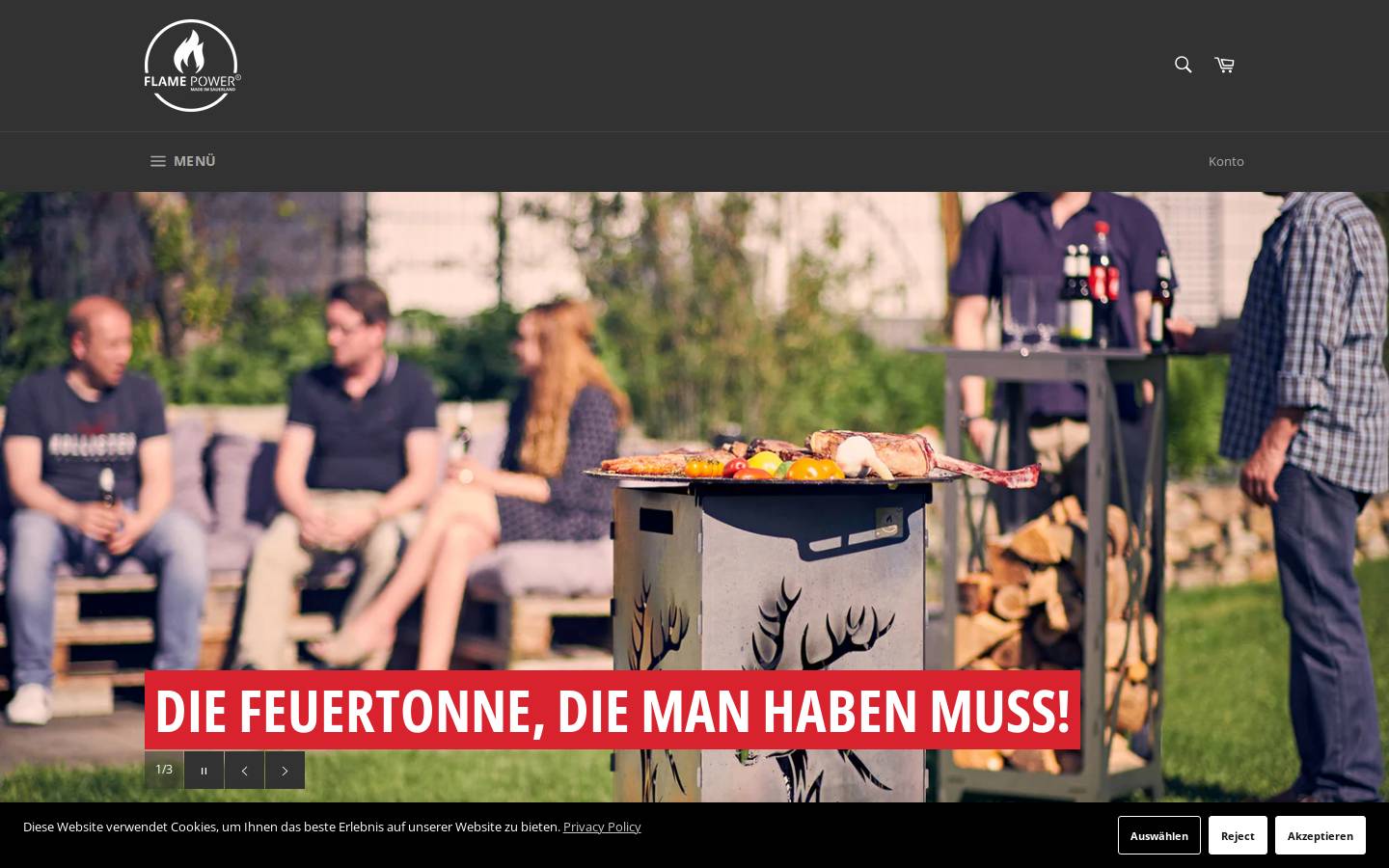 schuerholz-flamepower.de homepage screenshot