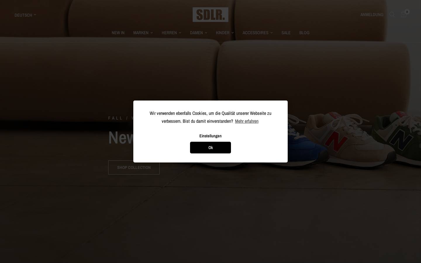 Schuhdealer homepage screenshot
