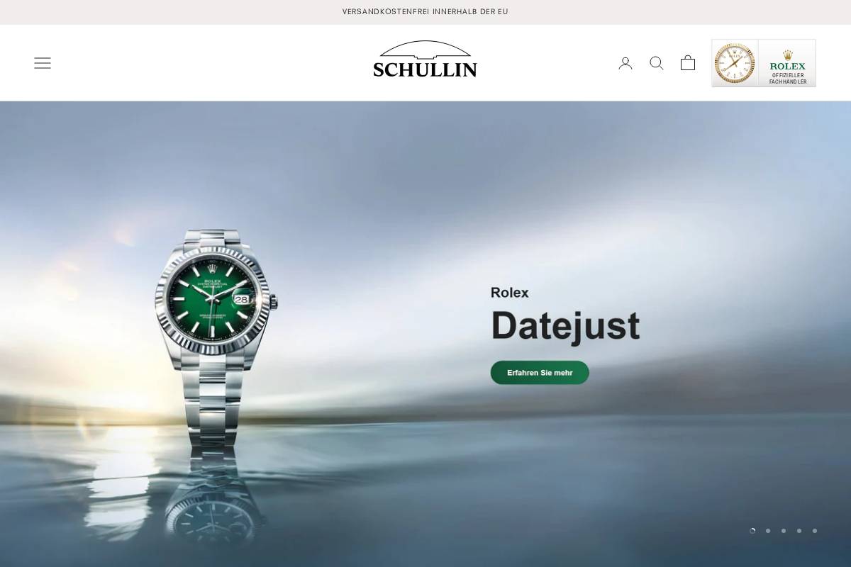 Schullin homepage screenshot