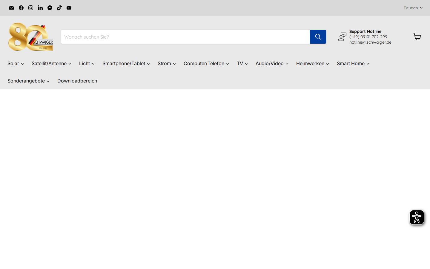 Schwaiger GmbH homepage screenshot