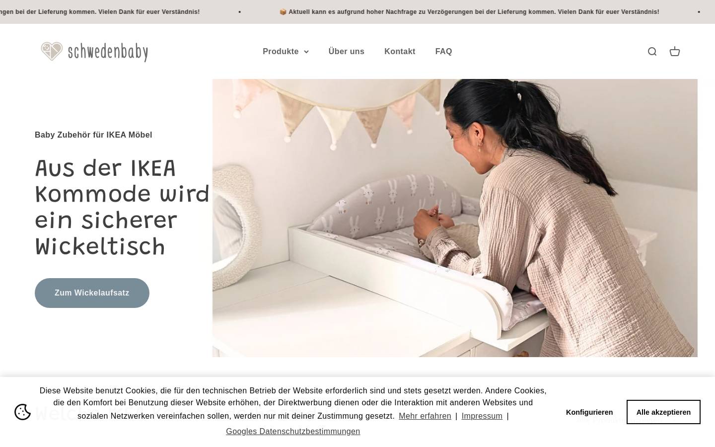 schwedenbaby.de homepage screenshot