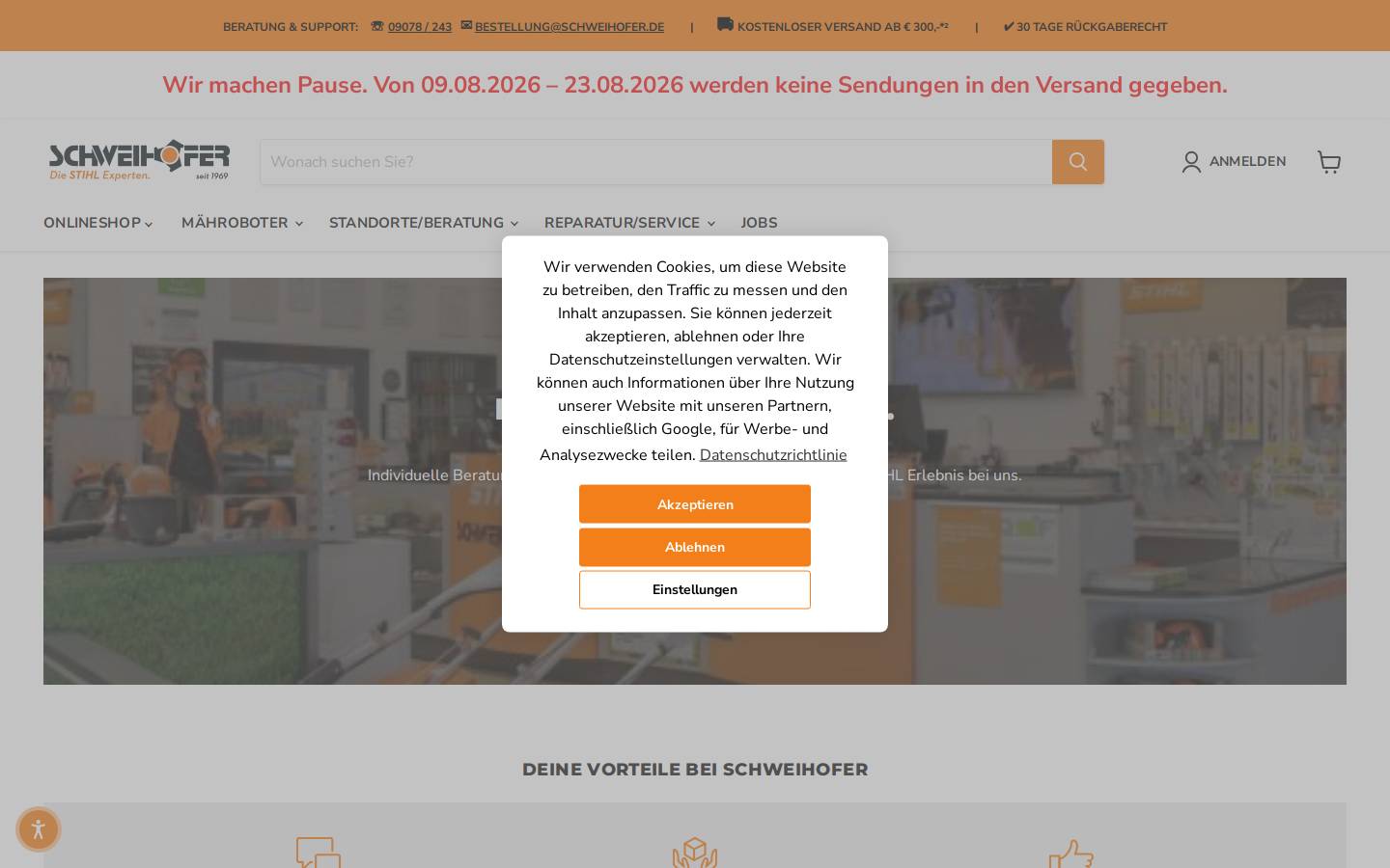 Winfried Schweihofer homepage screenshot