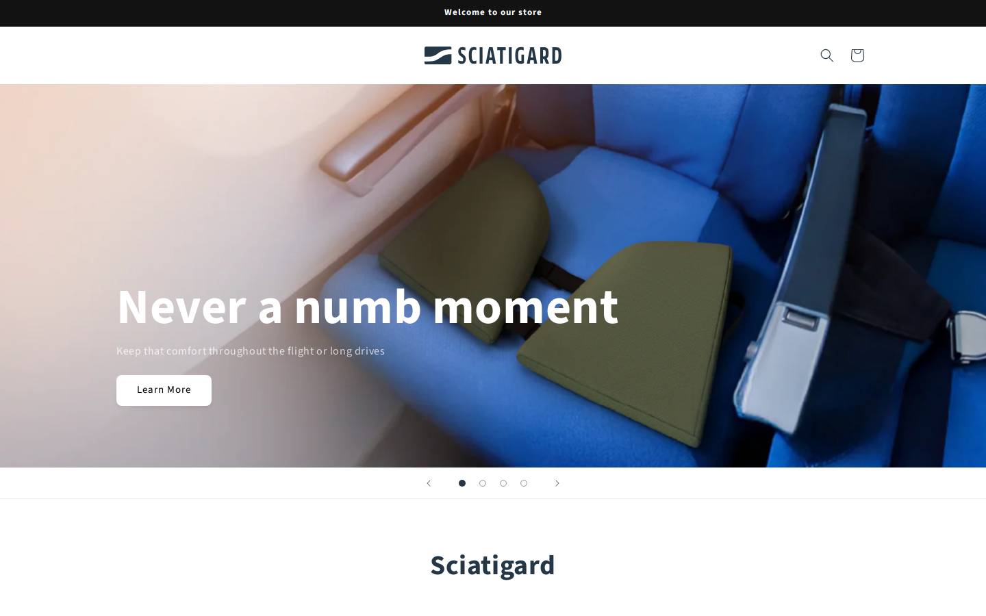 sciatigard.com homepage screenshot