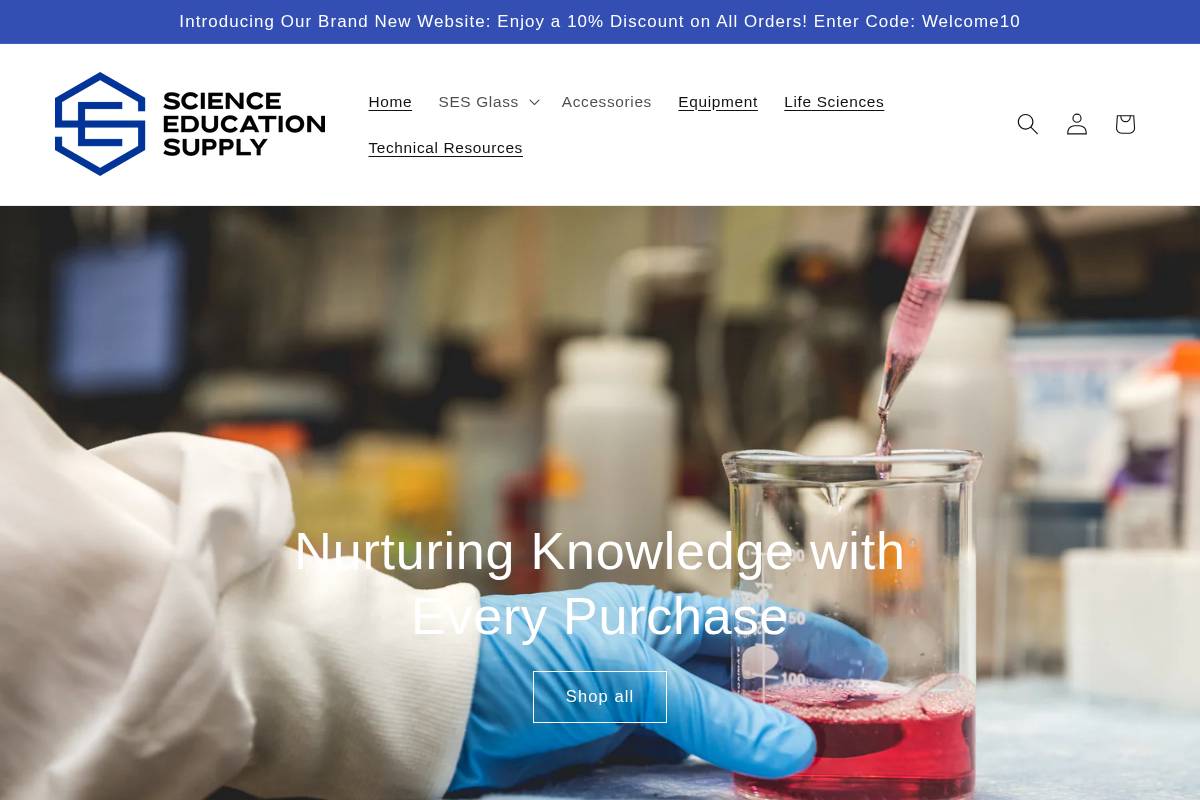 scienceeducationsupply.com homepage screenshot