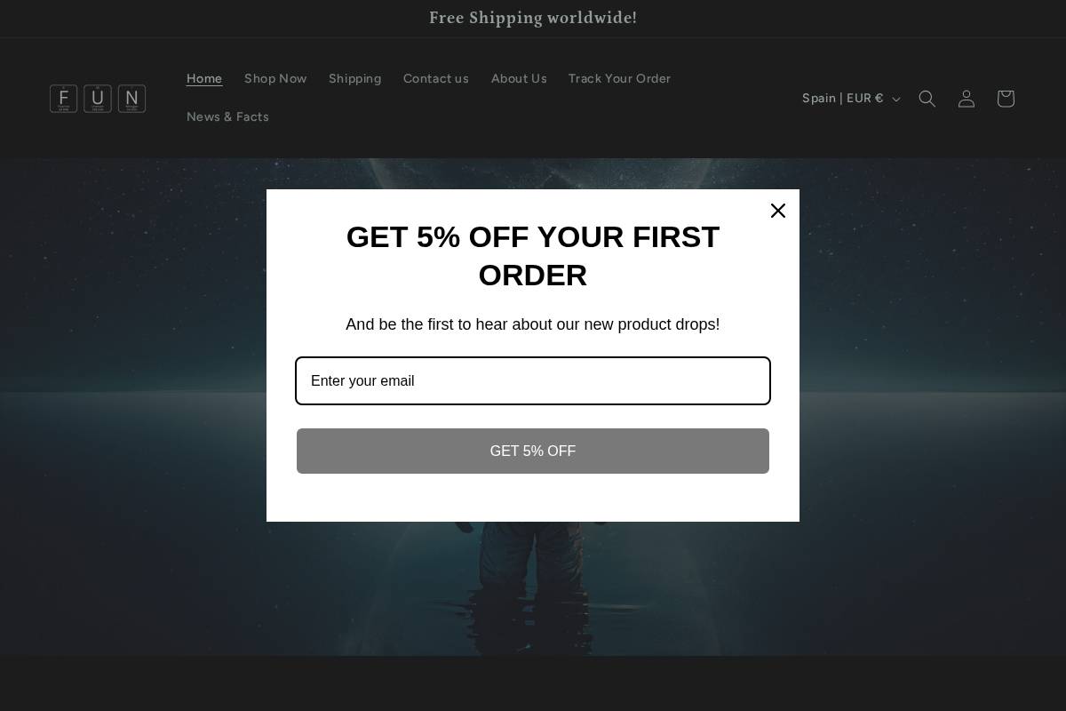 Scienceisfunn homepage screenshot