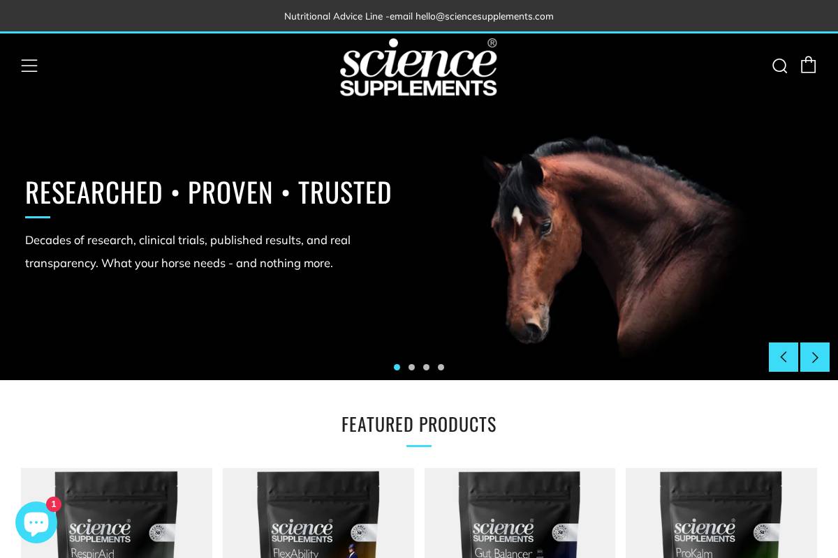 sciencesupplements.com homepage screenshot