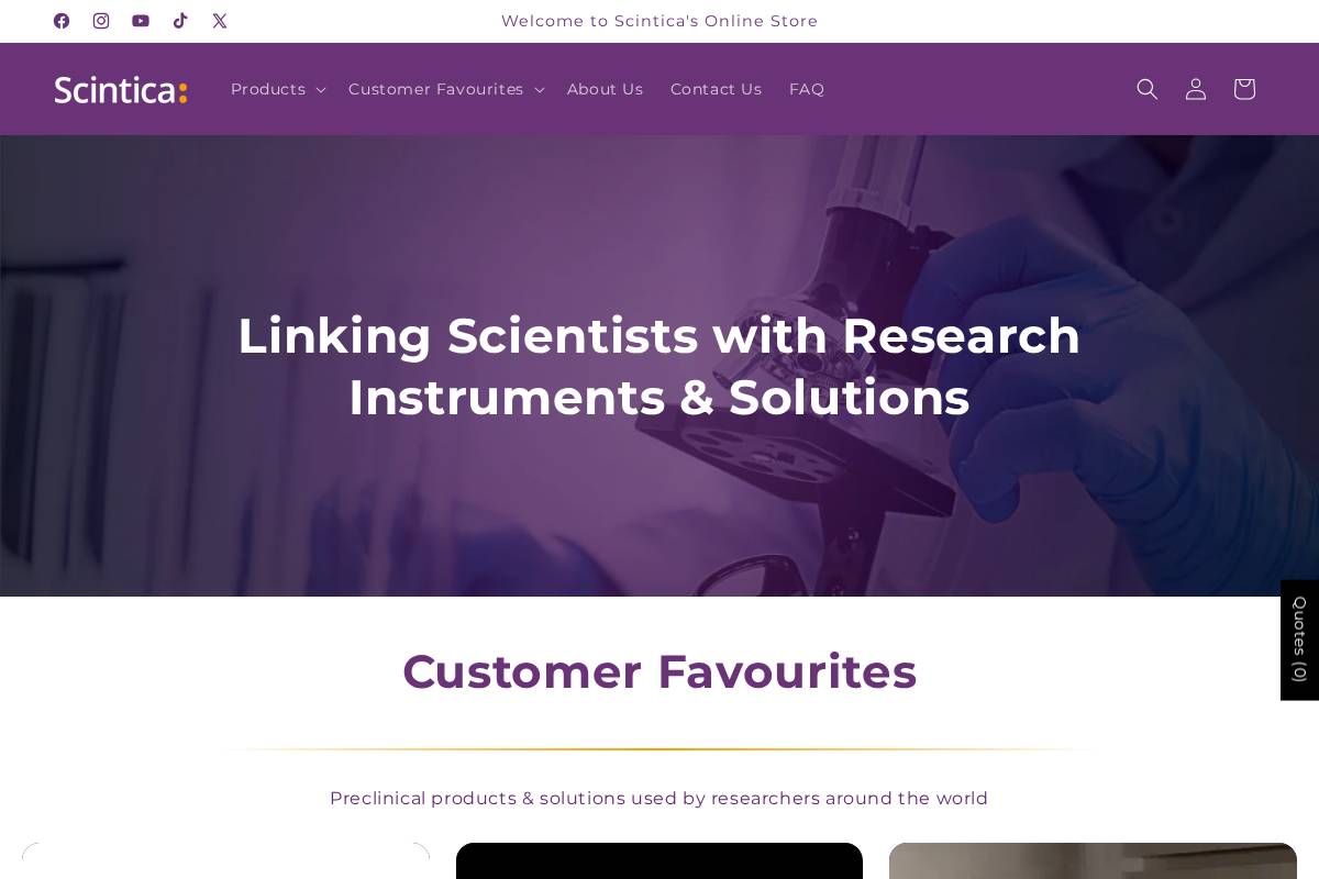 scintica.shop homepage screenshot