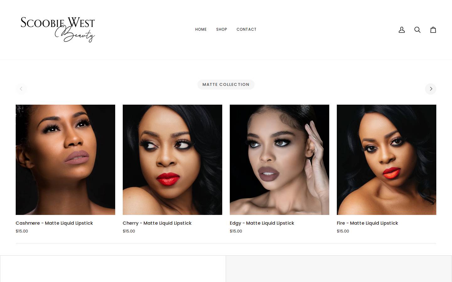 scoobiewestbeauty.com homepage screenshot