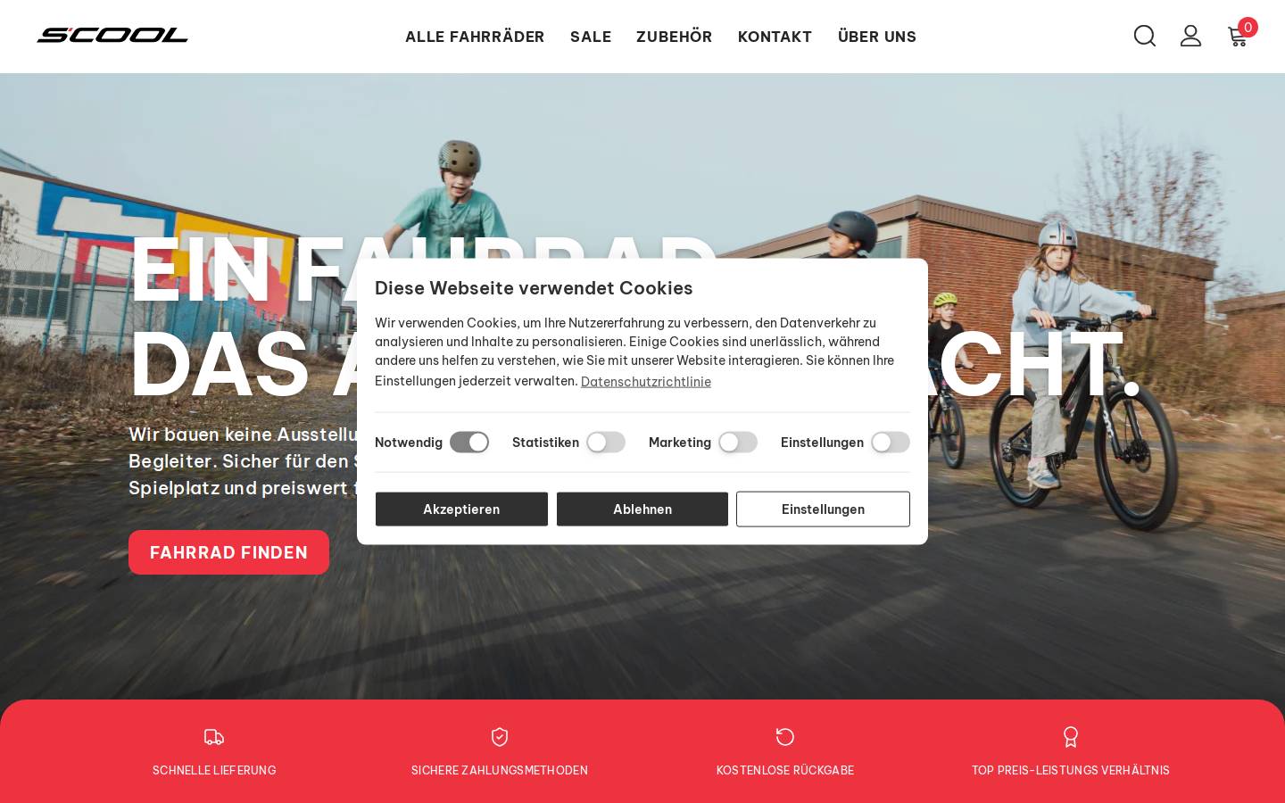 scool.de homepage screenshot